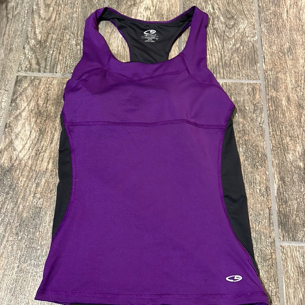 C9 Champion purple and dark grey workout tank, XS